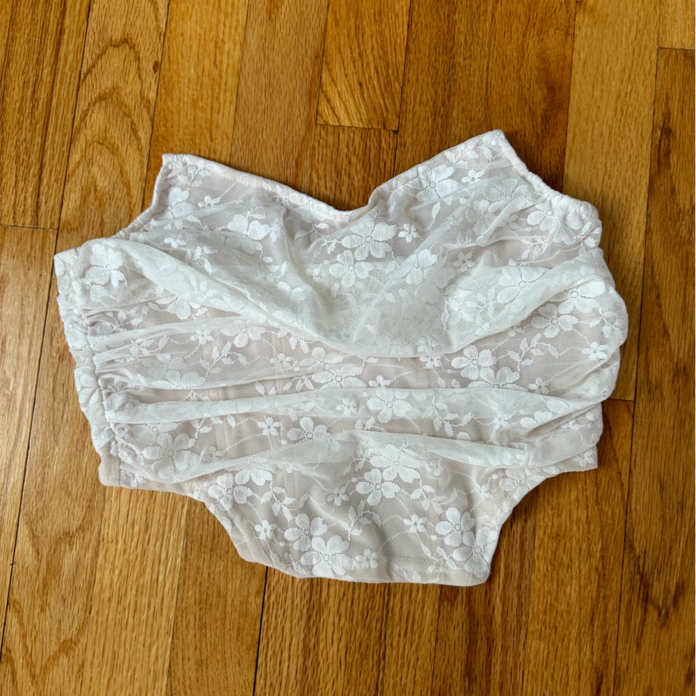 Lace detail Corset. Lace overlay.